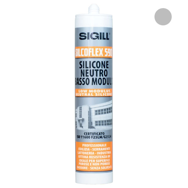 Pigal Sigill SILCOFLEX 590 Silicone Neutro Alluminio ML300 - PIGAL SIGILL